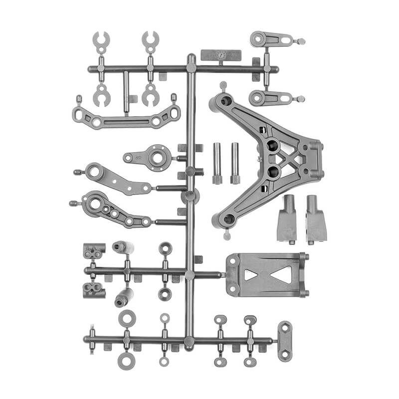 Team Associated DC10 Top Plate Bulkhead, Grey (AS72252)