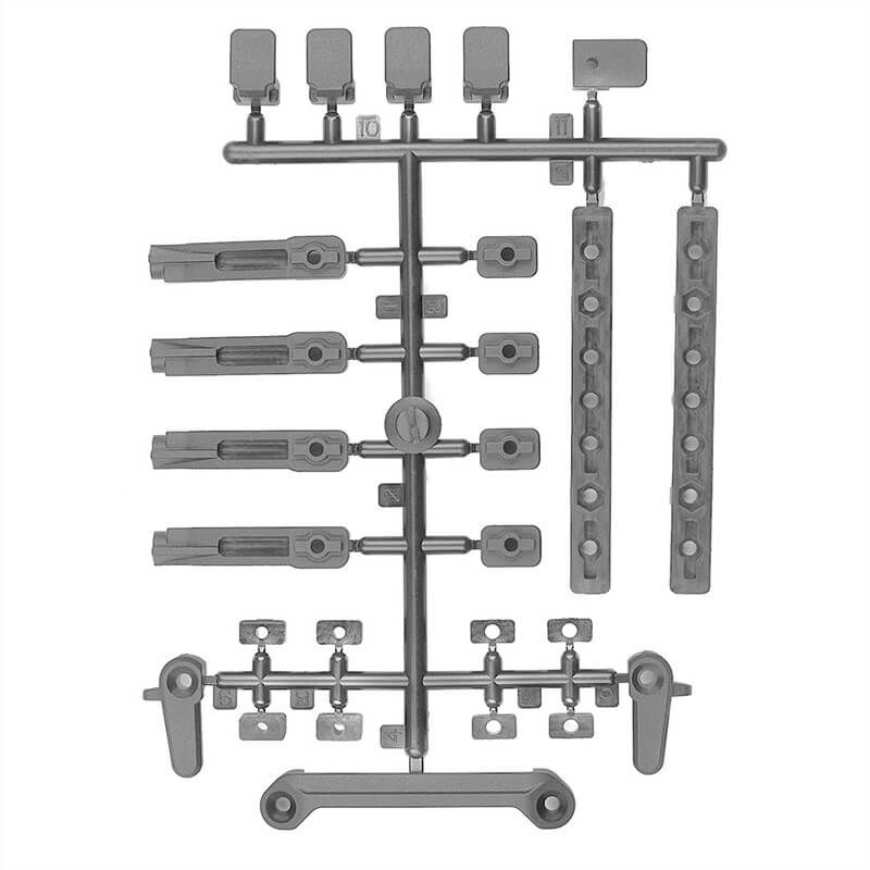 Team Associated DC10 Battery Mount Set, Grey (AS72253)