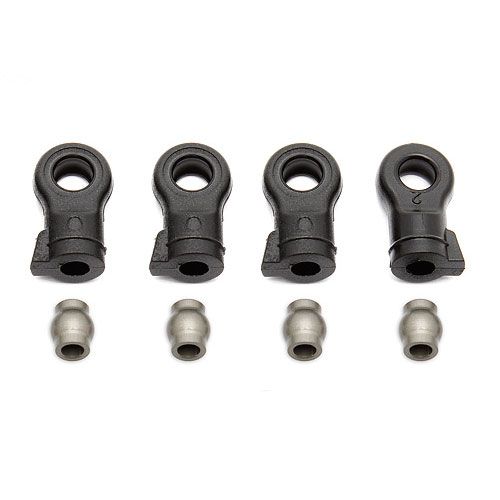 Team Associated Pro Sc 4X4 16mm Shock Rod End &amp; Susp. Ball (4) (AS7237)