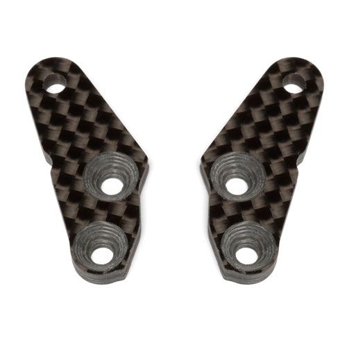 Team Associated RC8B3 FT Steering Block Arms + 2 Degrees - Graphite (Pr) (AS81064)