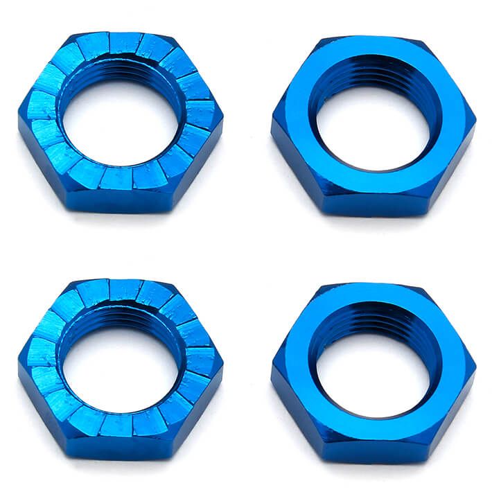 Team Associated RC8B3/RC8B3.1/RC8B3.2 Wheel Nuts 17mm Blue (X4) (AS81082)