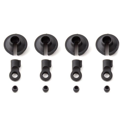 Team Associated RC8B3/RC8B3.1//RC8B3.2 Shock Rod Ends &amp; Spring Cups 20mm (AS81194)