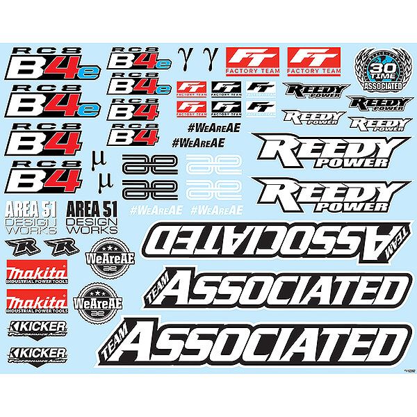 Team Associated RC8B4 Decal Sheet (AS81588)