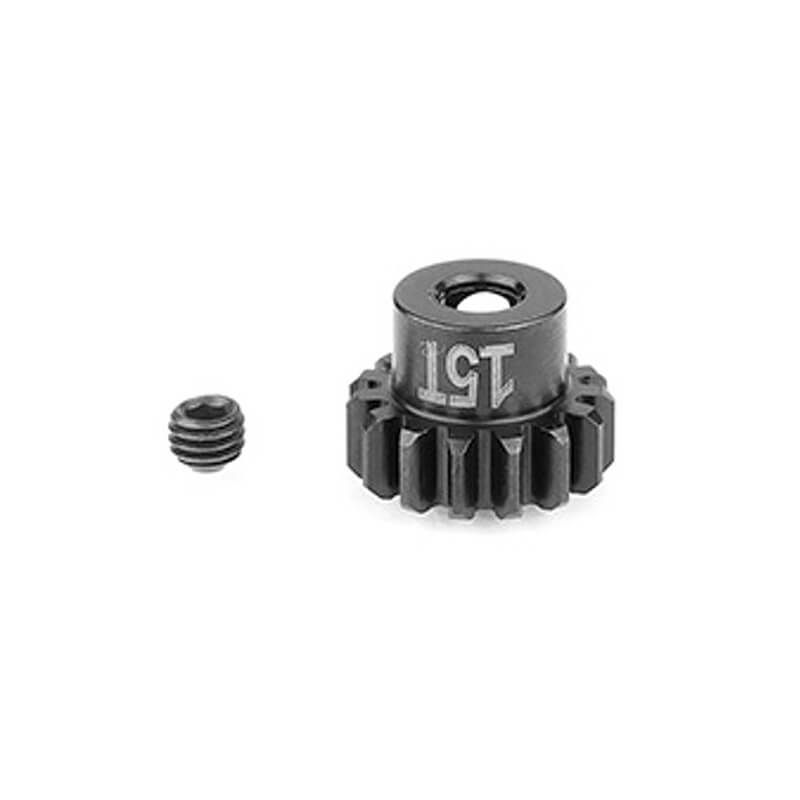 Team Associated FT Steel Pinion Gear 15T Mod1 5mm Shaft (AS81677)