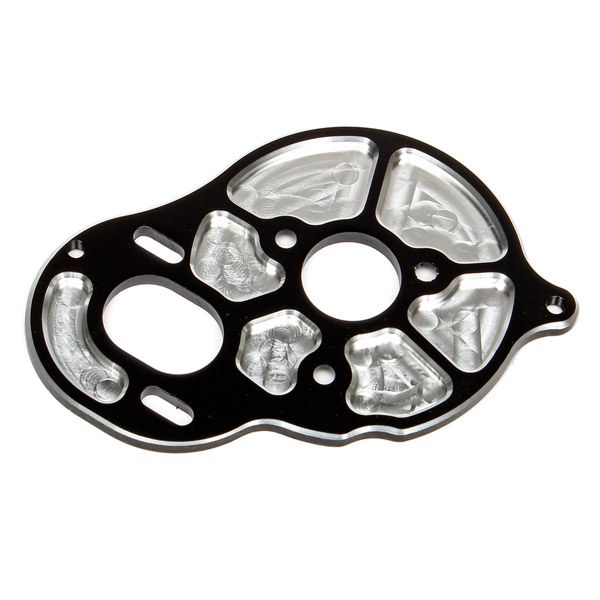 Team Associated Factory Team Front Motor Plate - Black (3 Gear) (AS91602)