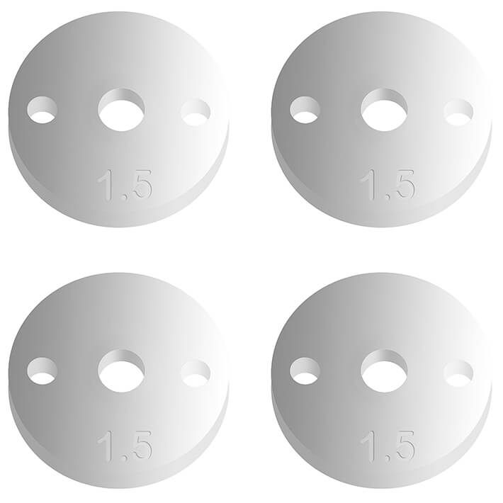 Team Associated FT 12mm Pistons V2 2 X 1.5mm Flat (Screw Mount) (AS91625)