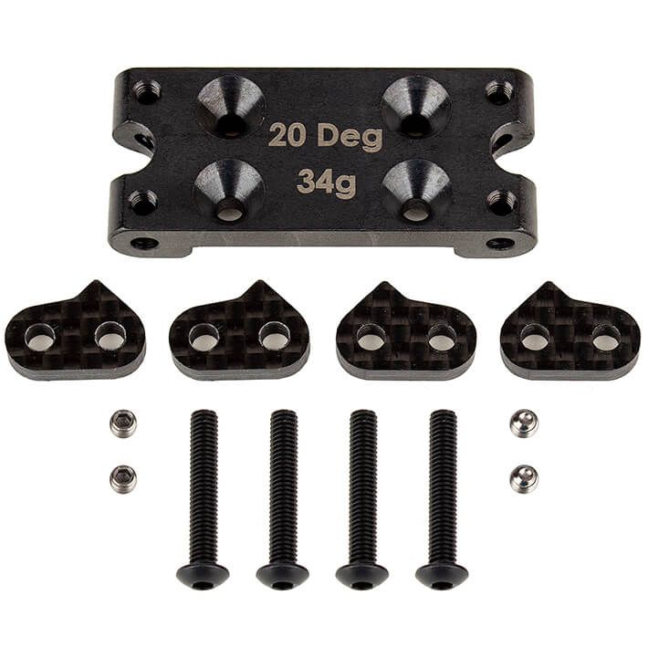 Team Associated B6.3 FT Steel Bulkhead 20 Degree (AS91899)