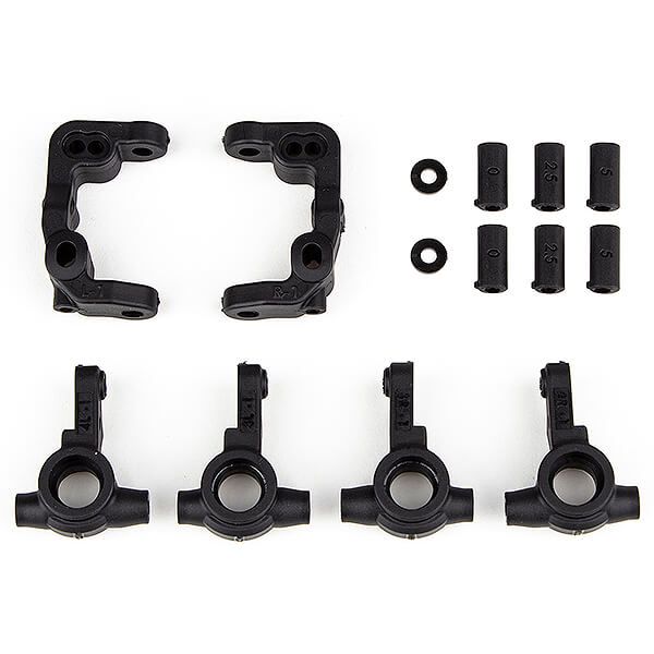 Team Associated RC10B6.4 -1mm Scrub Caster And Steering Blocks (AS91901)