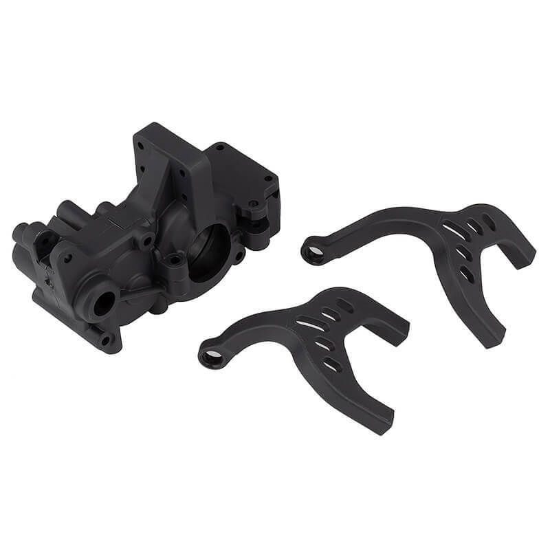 Team Associated RC10B6 FT Laydown Gearbox/Braces Carbon (AS91952)