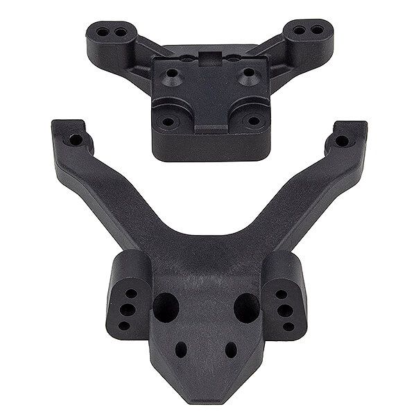 Team Associated RC10B6.4 FT Top Plate And Ballstud Mount, Carbon (AS91972)