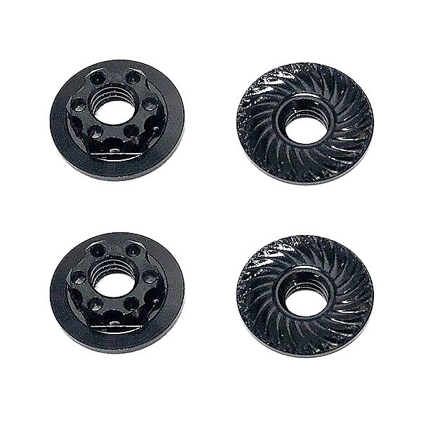 Team Associated FT Nuts - M4 Low Profile Wheel Nuts Black (AS92254)