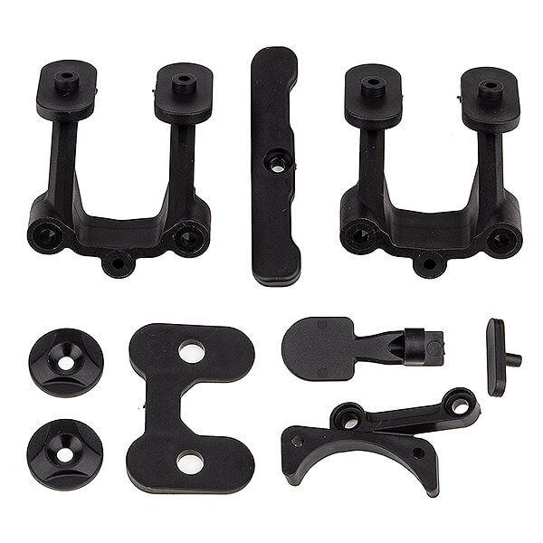 Team Associated RC10B74.2 Rear Body Mount/Wing Mounts/Bumper (AS92312)