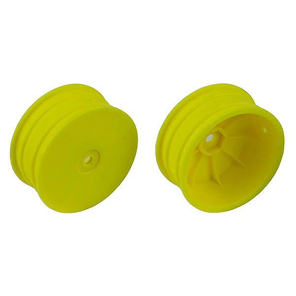 Team Associated 12mm Hex 2.2&quot; 4Wd Front Yellow Wheels B74 +1.5mm (AS92363)