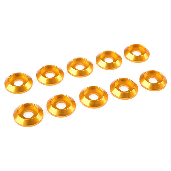 Corally Aluminium Washer For M4 Button Head Screws Od=12mm Gold 10Pcs (C-31320)