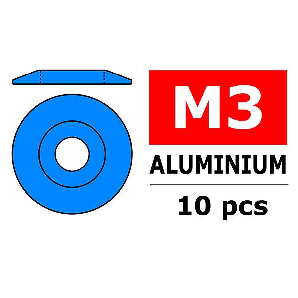 Corally Aluminium Washer For M3 Button Head Screws O (C-3212-30-4)