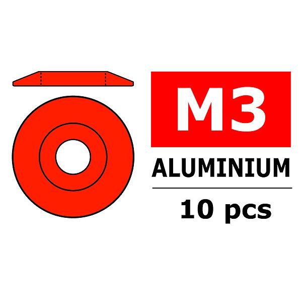 Corally Aluminium Washer For M3 Button Head Screws O (C-3212-30-5)