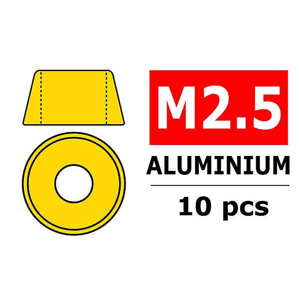 Corally Aluminium Washer For M2.5 Socket Head Screws (C-3214-25-0)