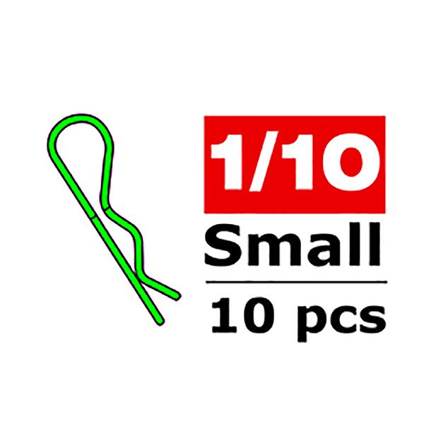 Corally Body Clips 45 Bent Small Green 10 Pcs (C-35100)