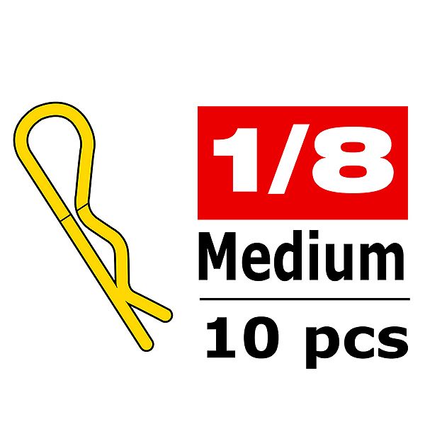 Corally Body Clips 45 Bent Medium Gold 10 Pcs (C-35114)