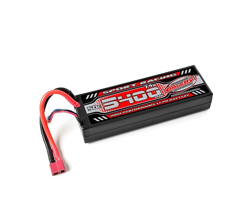 Corally 5400mAh 2s 7.4V 50C Hard Case Lipo - T-Plug (C-49125-D)