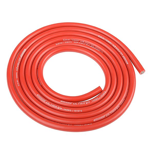Corally Ultra V+ Silicone Wire Super Flexible Red 14Awg 1018/0.05 Strands Od3.5mm 1M (C-50120)