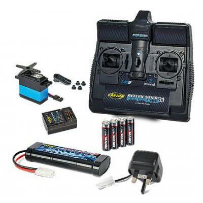 Carson Reflex Stick Pro 3.1 Radio Starter Set + Servo + 7.2V 2100 NiMH + 240V Charger + AA&#039;s (4) Combo