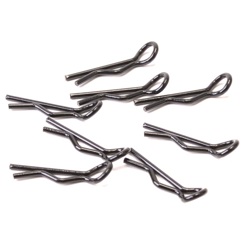 Core RC Small Body Clip 1/10 - Gloss Black (8) (CR060)