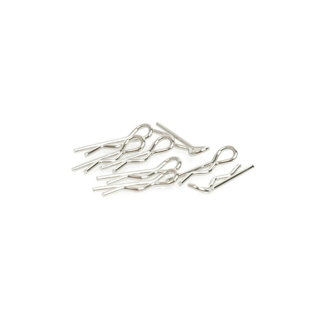 Core RC Small Body Clip 1/10 - Silver (8) (CR061)
