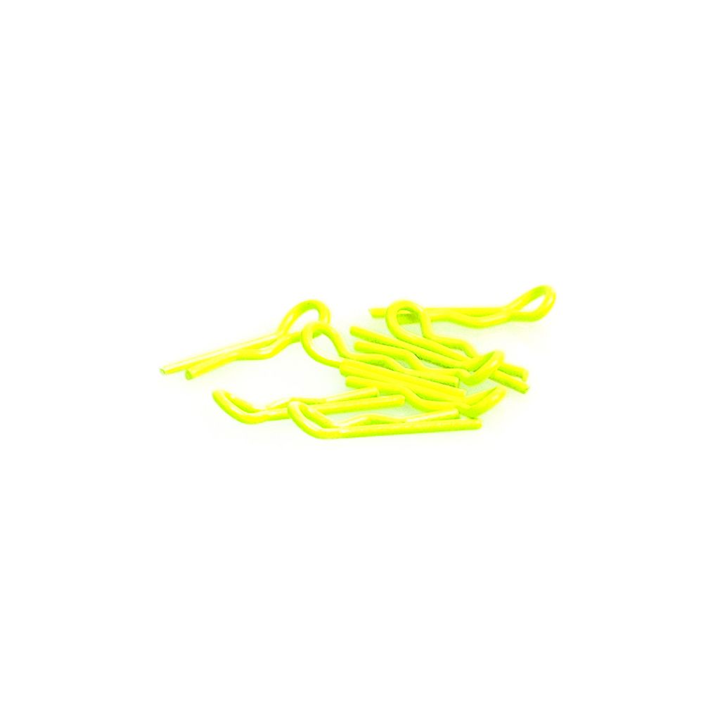 Core RC Small Body Clip 1/10 - Fluorescent Yellow (8) (CR063)