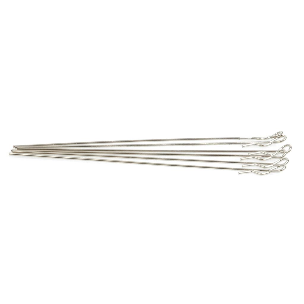 Core RC Extra Long Body Clip 1/10 - Silver (6) (CR081)