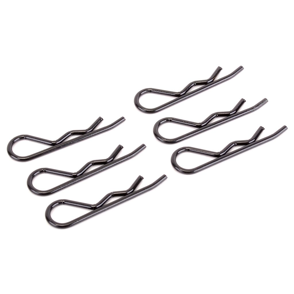 Core RC Body Clips 1/8 - Black - (6) (CR090)