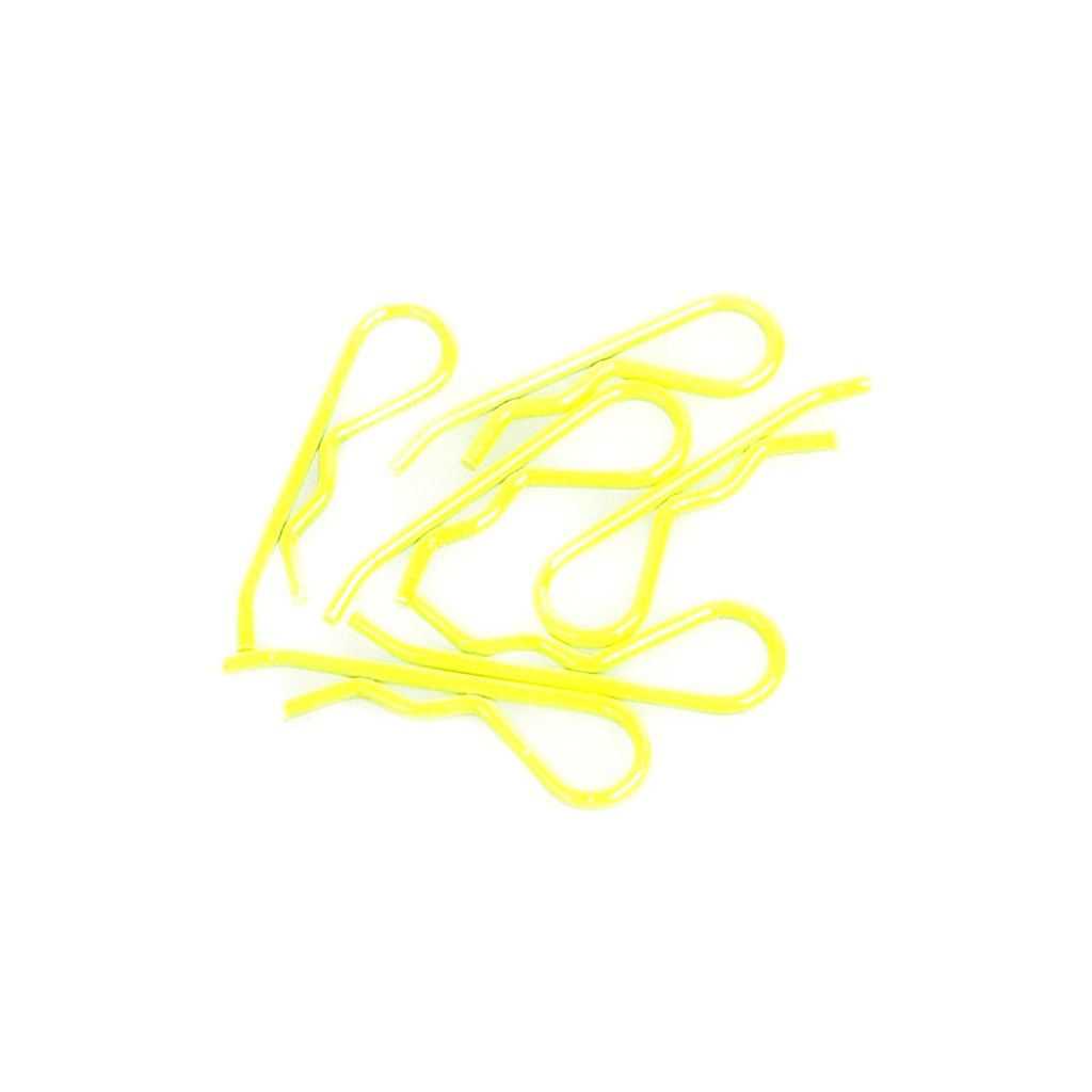 Core RC Body Clip 1/8 - Fluorescent Yellow (6) (CR093)