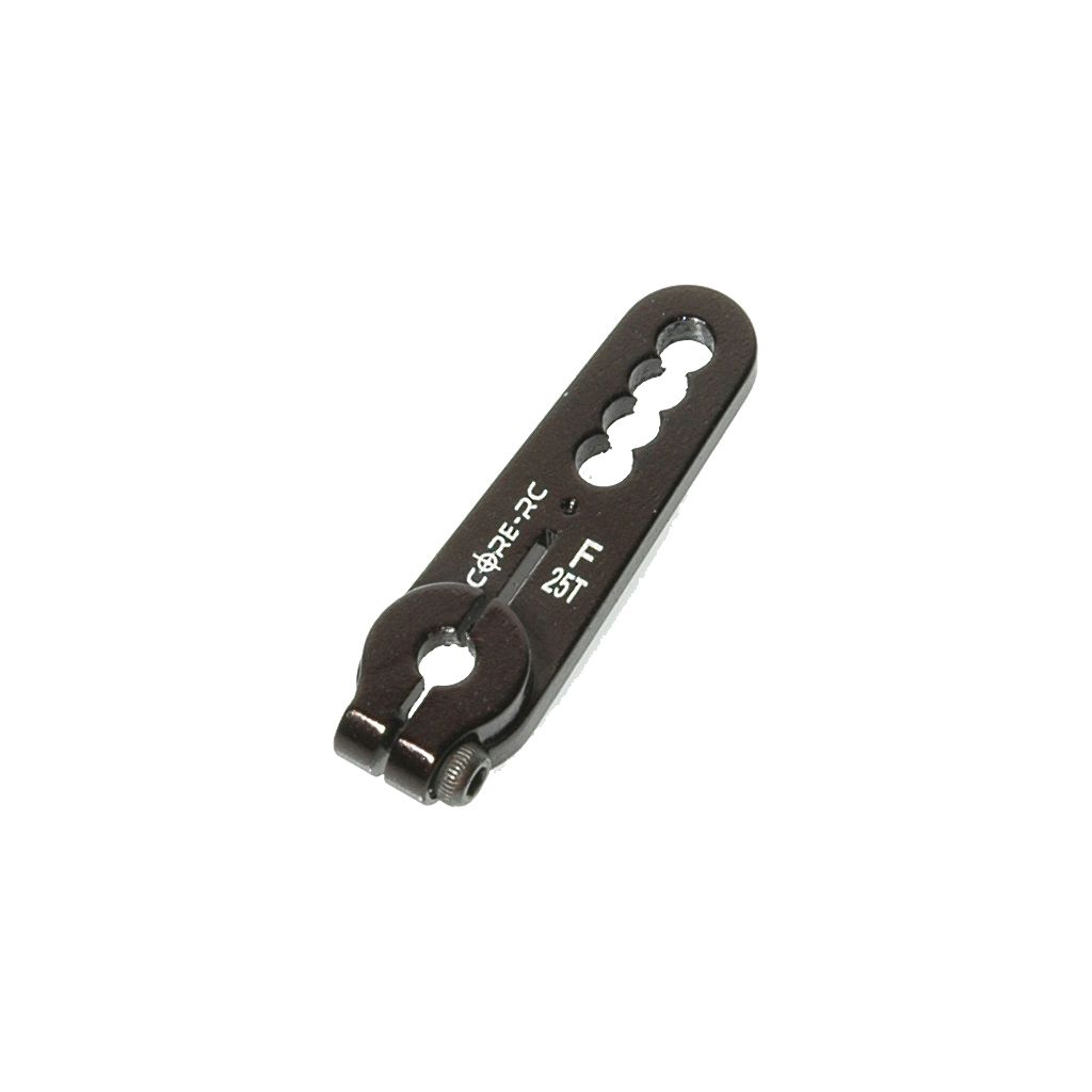 Core RC Alloy Servo Arm; Futaba Black (CR117)