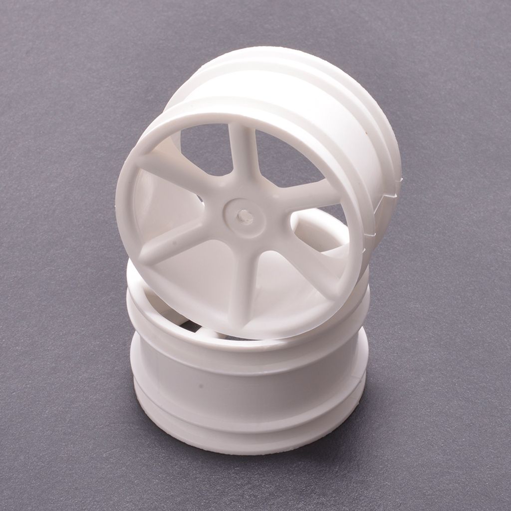 JC 6 Spoke 2.2 2WD Rear White Wheel Cougar 2K (Pr) (CR887)