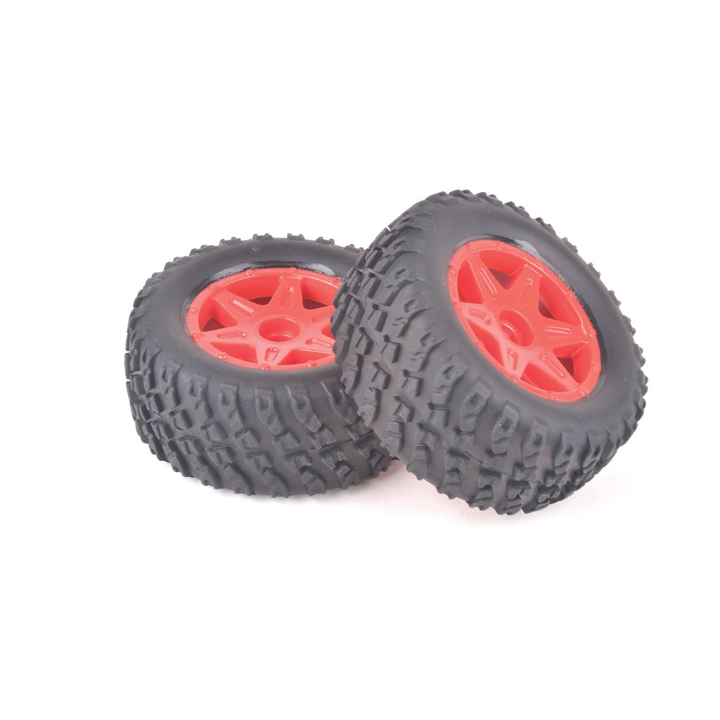 Core RC Spider Front Tyre &amp; Wheel Set - Red (CRA158)