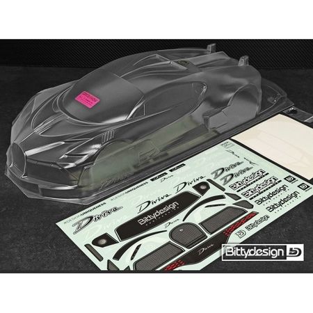 Bitty Design Divina 1:8 Clear Body ARRMA Vendetta/Infraction Mega 1mm Thickness (BD-AR8-DIV)