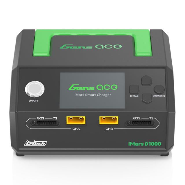 GensAce Charger iMars D1000 Smart Dual Channel AC 1000W (UK) (O-GACD1000GT)