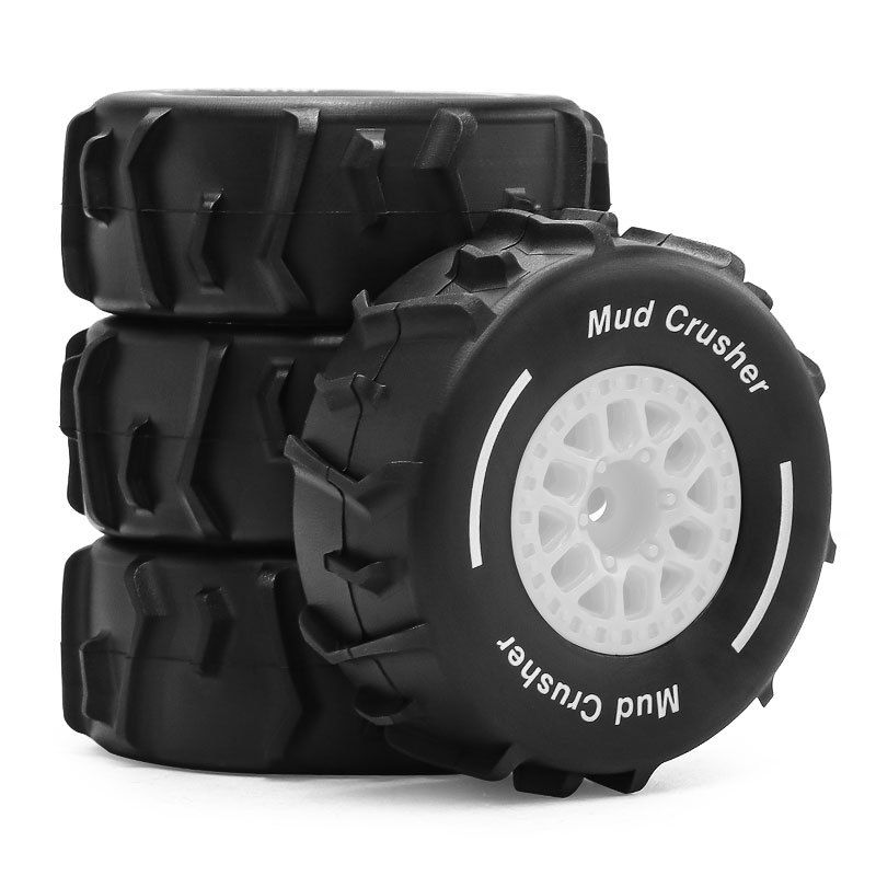 SC Models Arrma Mojave Grom Paddle Wheel &amp; Tyre Set (4) - White (SCDTAR11847W)