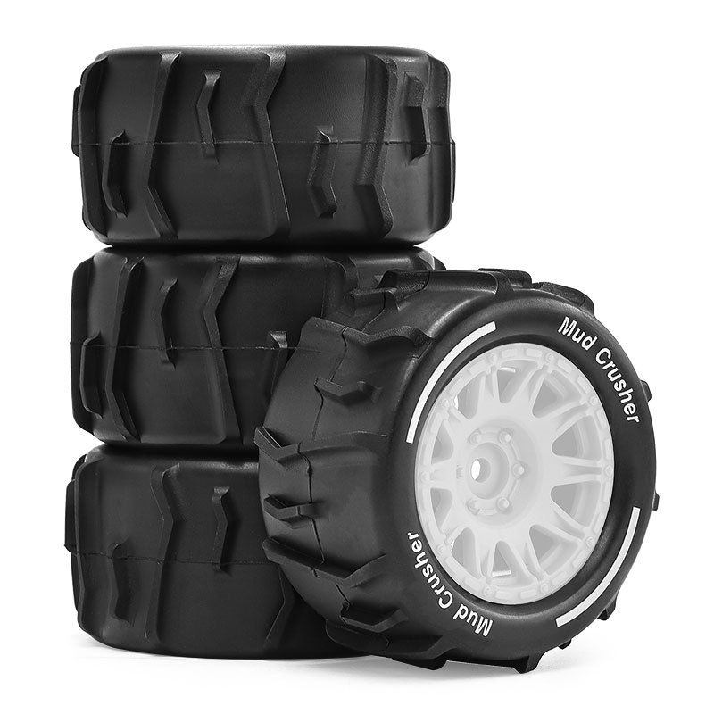 SC Models Mojave Grom Paddle Tyre &amp; Wheels Set - White (SCDTAR11846W)