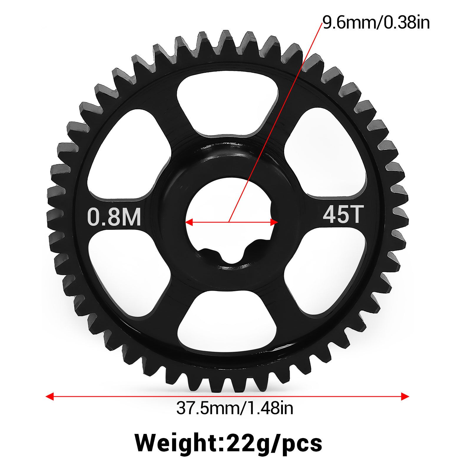 SC Models Steel Spur Gear 45T (0.8M), Mini Max (SCDTMINIM025)