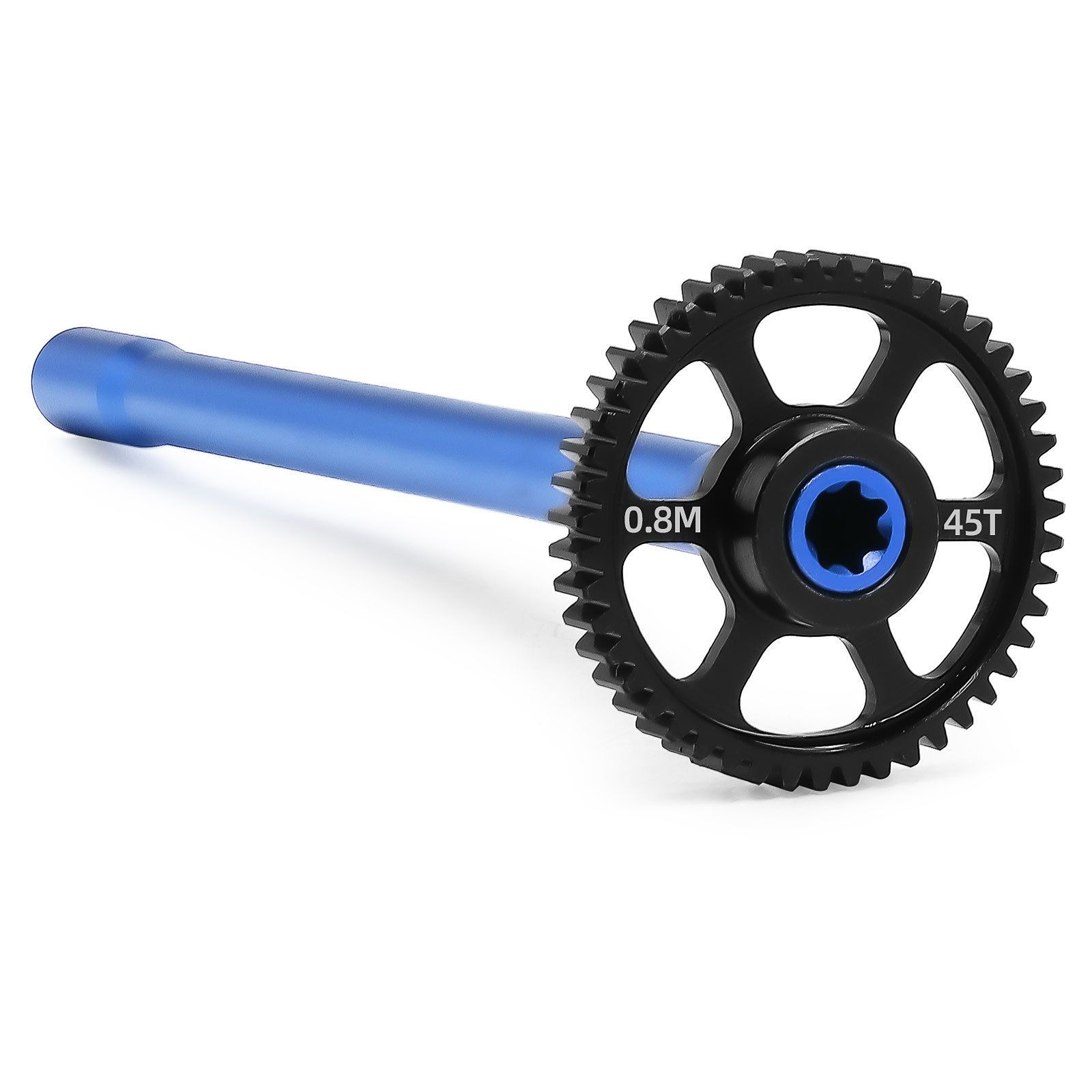 SC Models Aluminium Centre Drive Shaft &amp; 0.8M 48T Gear - Blue (SCDTMINIM028BL)