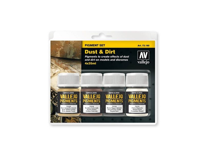 AV Vallejo Pigment Set - Dust &amp; Dirt (VAL73190)