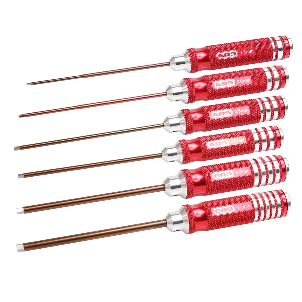 EDS Hex Driver Set 1.5 2.0 2.5 3.0 4.0 &amp; 5.0 x120mm - 6 Pcs (ED110992)