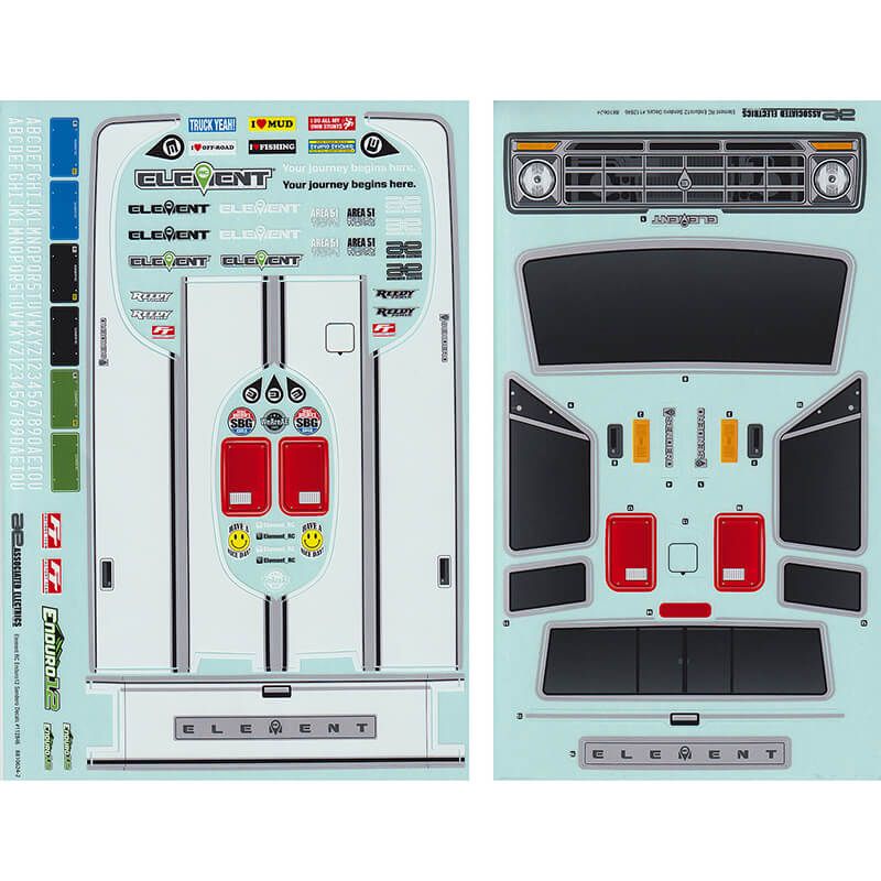 Element RC Enduro12 Sendero Decal Sheets (EL41122)