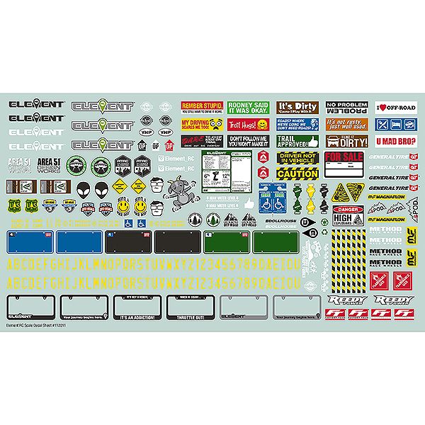 Element RC Element Scale Decal Sheet (EL42148)