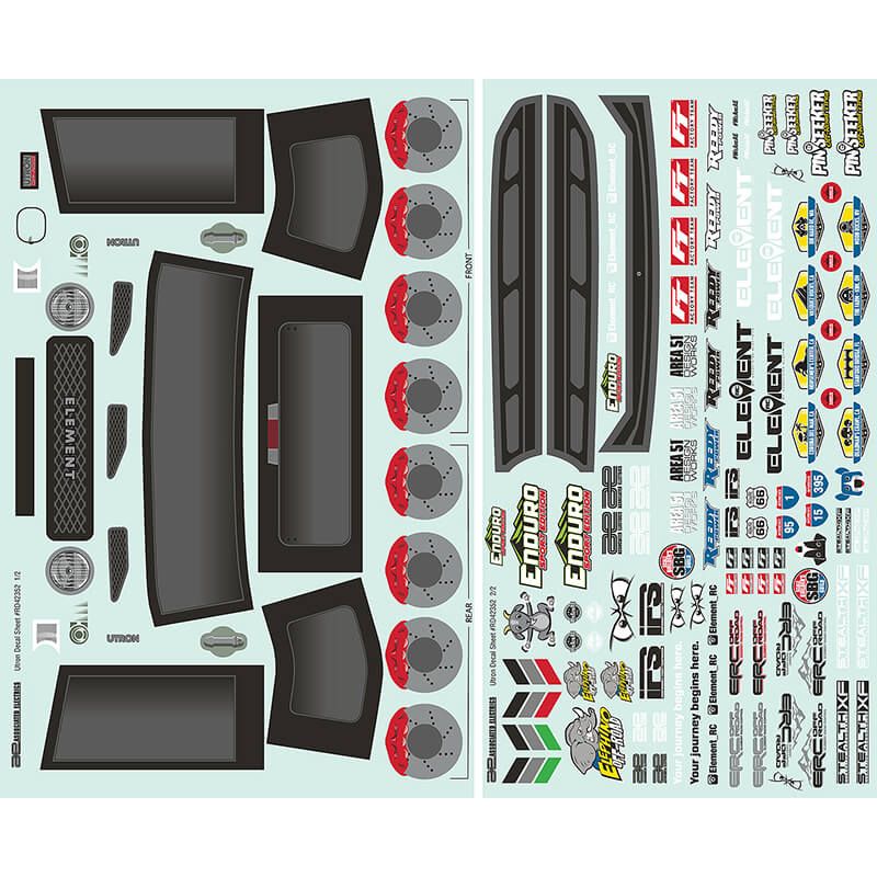 Element RC Enduro Se Utron Body Decal Sheet (EL42352)