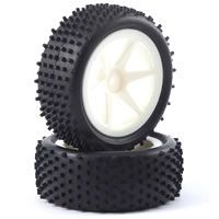 Fastrax 1:10 Mounted Buggy Tyres Lp &#039;Stub&#039; Front (Spoked) (FAST0046S)