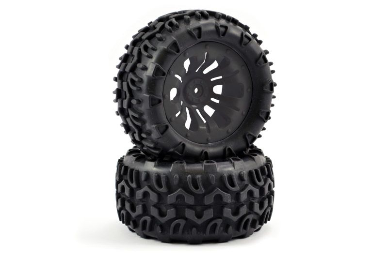 Fastrax 1:10 Klaxon Truck Tyre Mounted On 12-Spoke (12mm Hex) (FAST0068B)