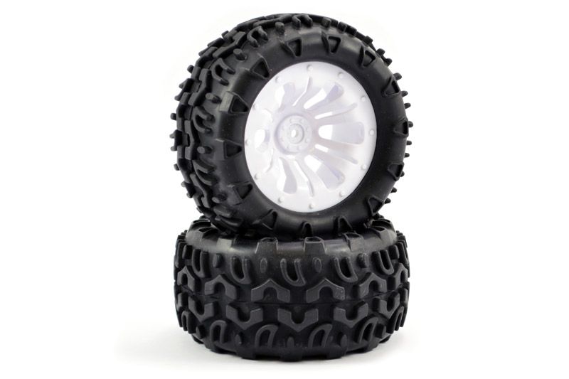 Fastrax 1:10 Klaxon Truck Tyre Mounted On 12-Spoke (12mm Hex) (FAST0068W)