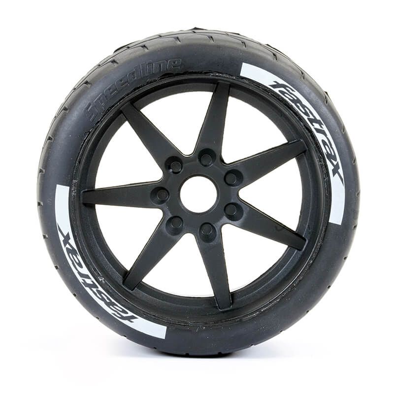 Fastrax Supaforza Wide Rear 45° Tyres/Black 17mm Hex Wheels (FAST1018-45)